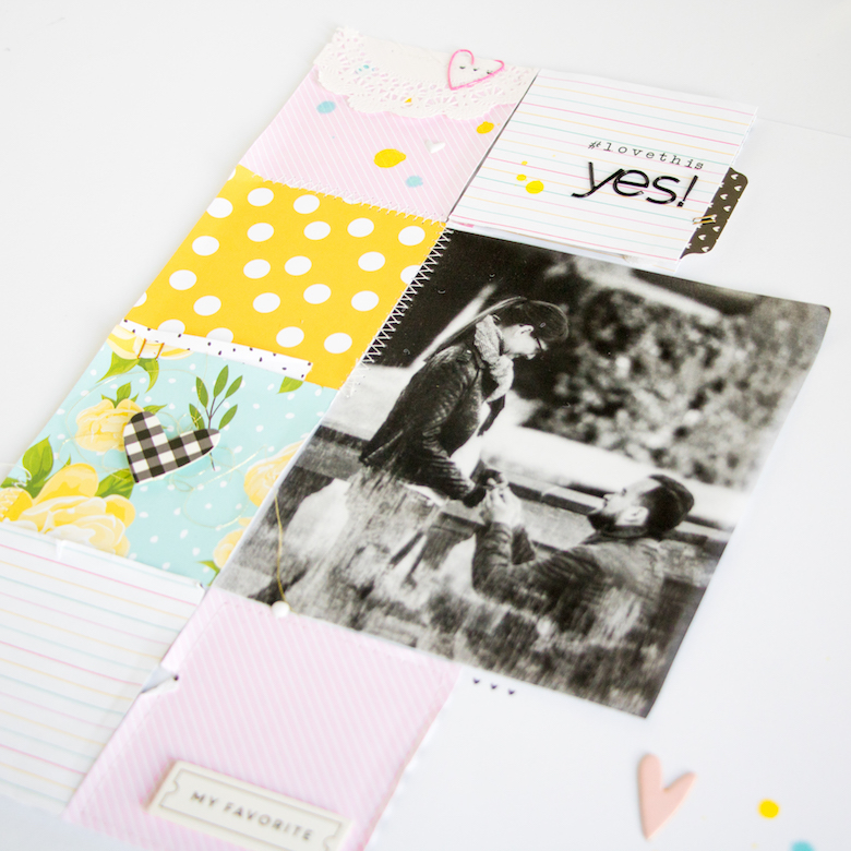 "Yes" Layout by ScatteredConfetti // #scrapbooking #felicityjane