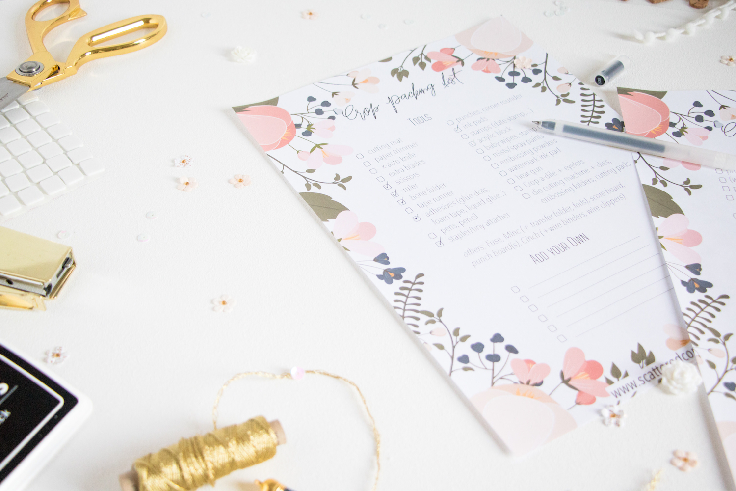 Crop Packing List/Checklist by ScatteredConfetti. // #scrapbooking #papercrafting #memorykeeping