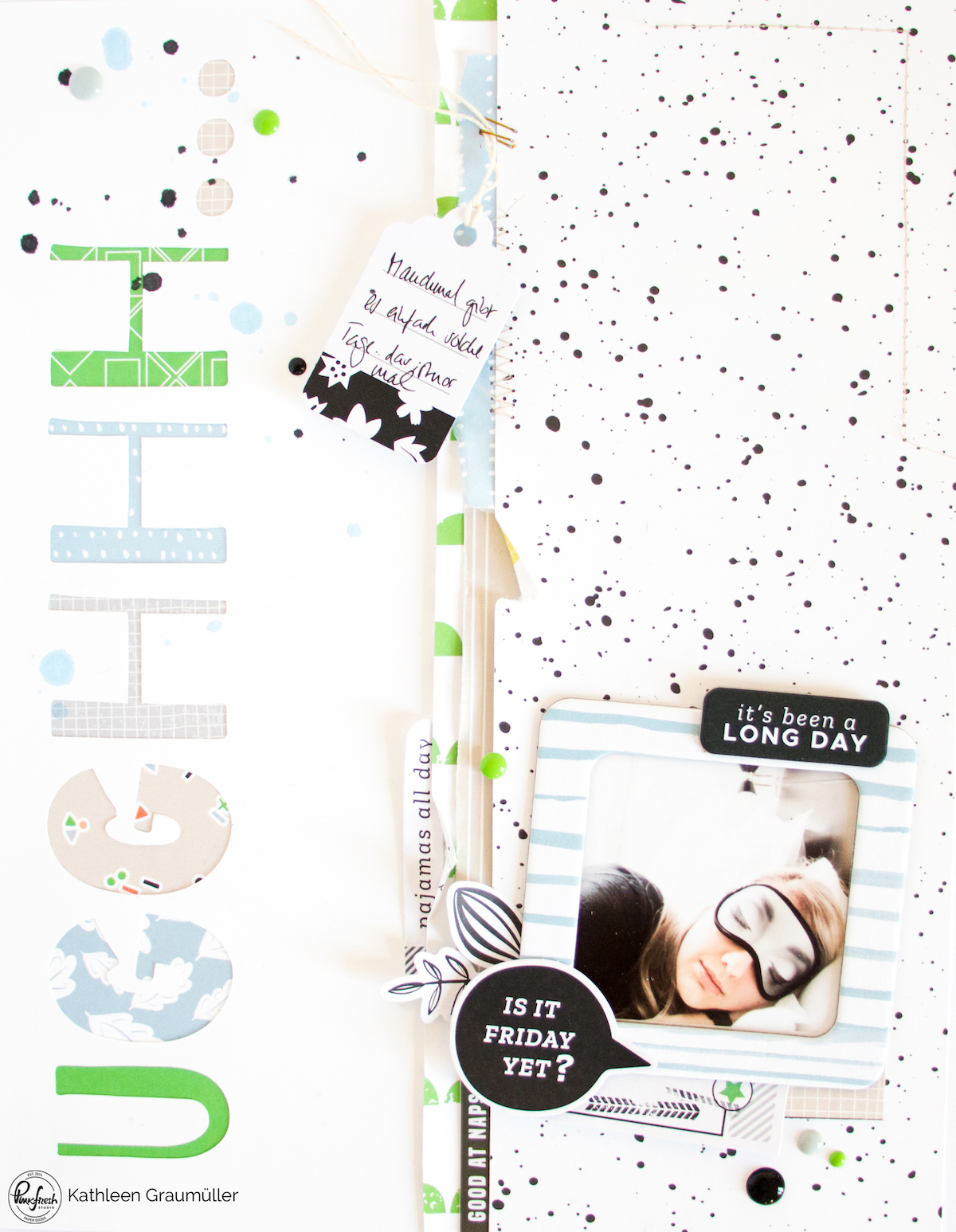 Ugh by ScatteredConfetti. // #pinkfreshstudio #scrapbooking #acaseoftheblahs