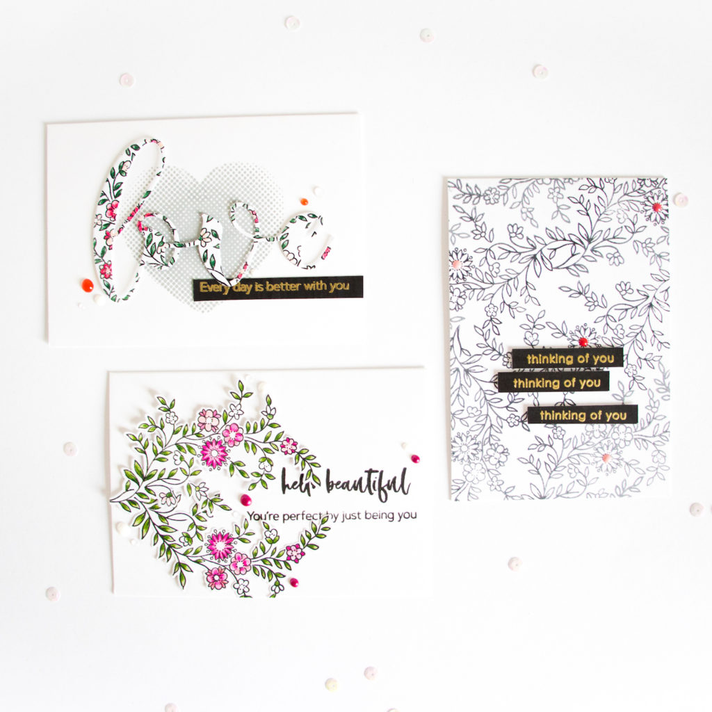 TONIC STUDIOS JUST FOR YOU FLORAL CORNER CUTTING & EMBOSSING DIE LOT 1 