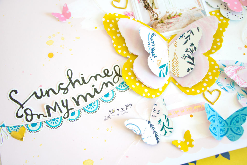 Sunshine on my Mind by ScatteredConfetti. // #scrapbooking #cratepaper #maggieholmes