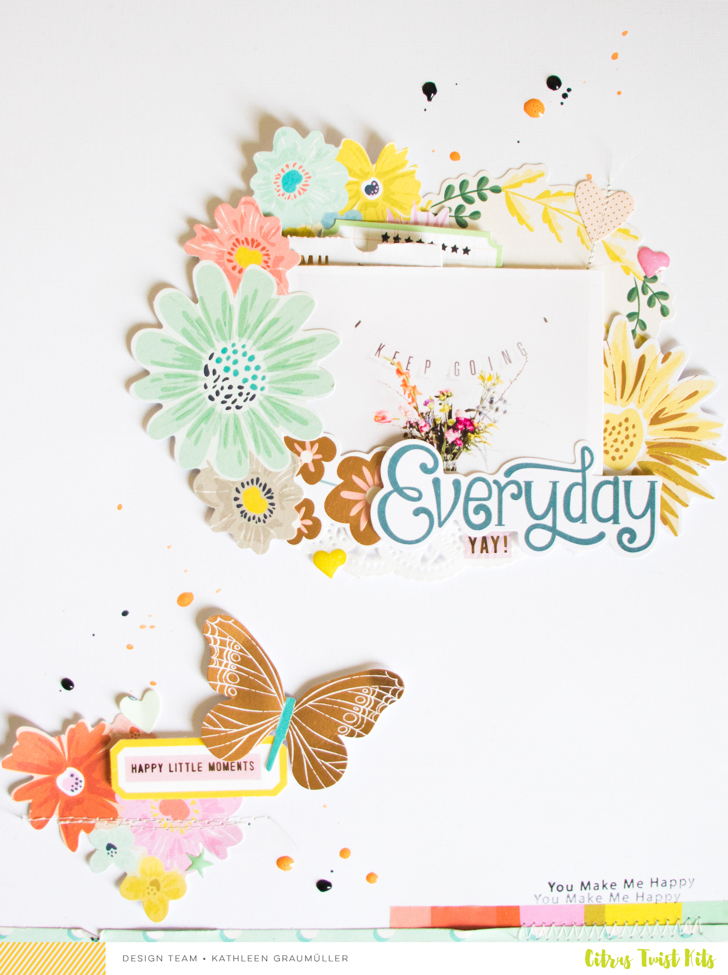 Everyday Moments by Scattered Confetti. // #scrapbooking #layout #citrustwistkits #pinkpaislee