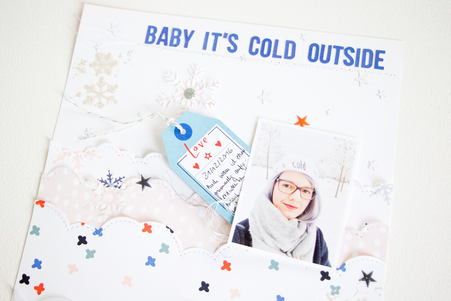 Baby it's cold outside. by ScatteredConfetti // #scrapbooking #layout #pinkfreshstudio #decemberdays