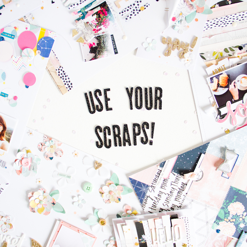 Use Your Scraps! - Scrapbooking Class at Big Picture Classes by ScatteredConfetti // #layout 