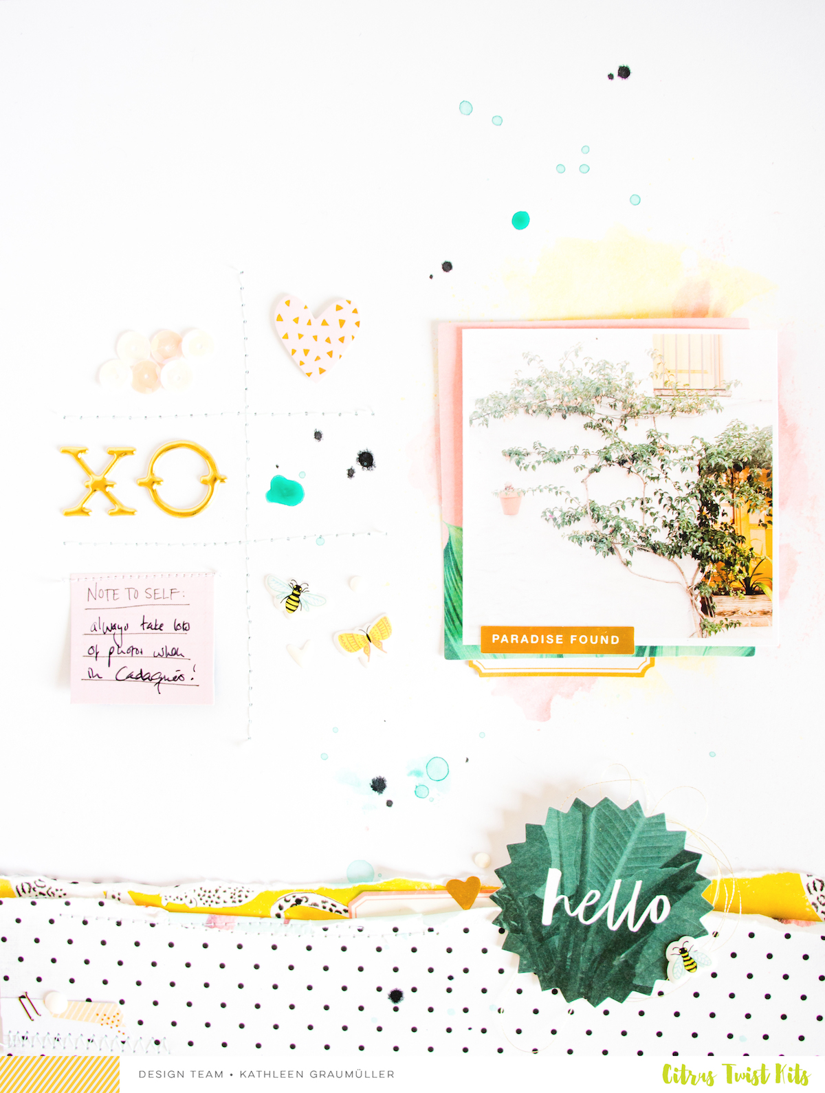 Paradise Found by ScatteredConfetti. // #scrapbooking #citrustwistkits #cratepaper
