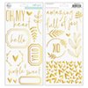 Pinkfresh Studio Simple & Sweet Gold Foil Puffy Stickers