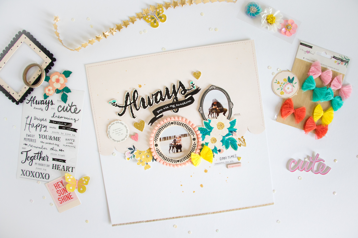 You are my Sunshine by ScatteredConfetti. // #scrapbooking #cratepaper #willowlane #maggieholmes