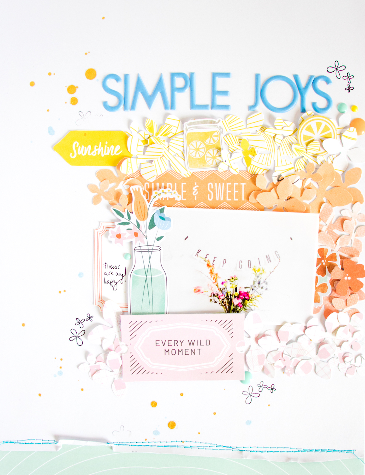 Simple Joys by ScatteredConfetti. // #scrapbooking #pinkfreshstudio #simplesweet