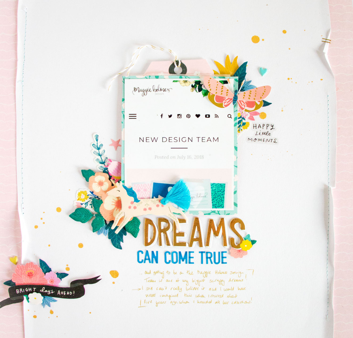 Dreams by ScatteredConfetti. // #scrapbooking #cratepaper #maggieholmes #willowlane