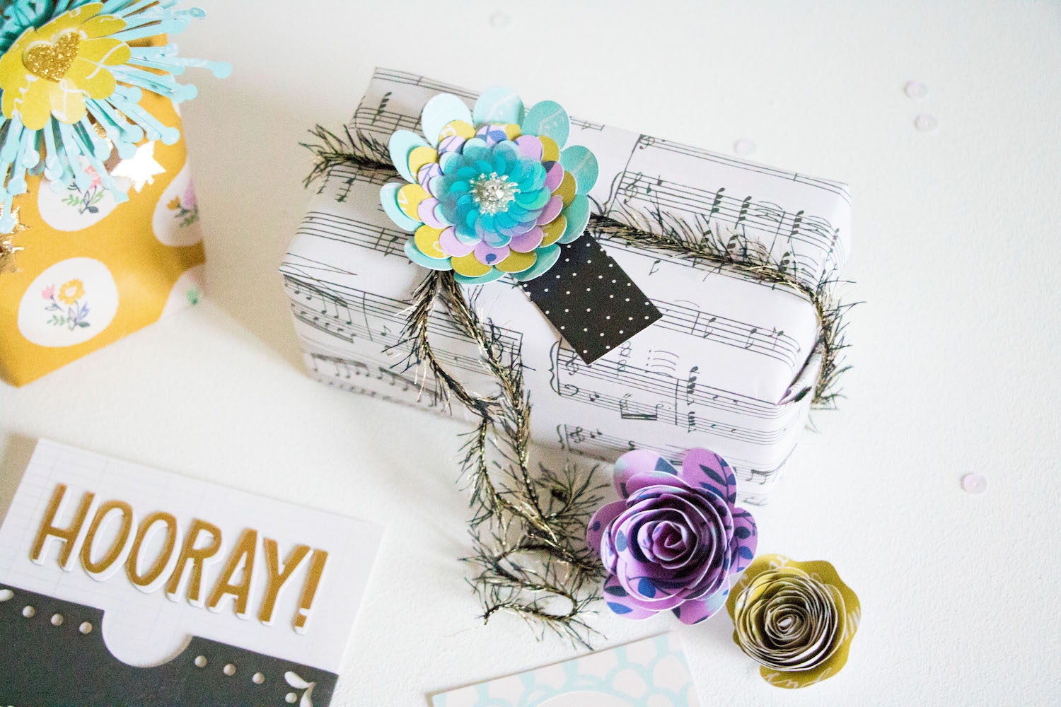 Gift Wrap with the Willow Lane collection by ScatteredConfetti. // #scrapbooking #cratepaper #maggieholmes