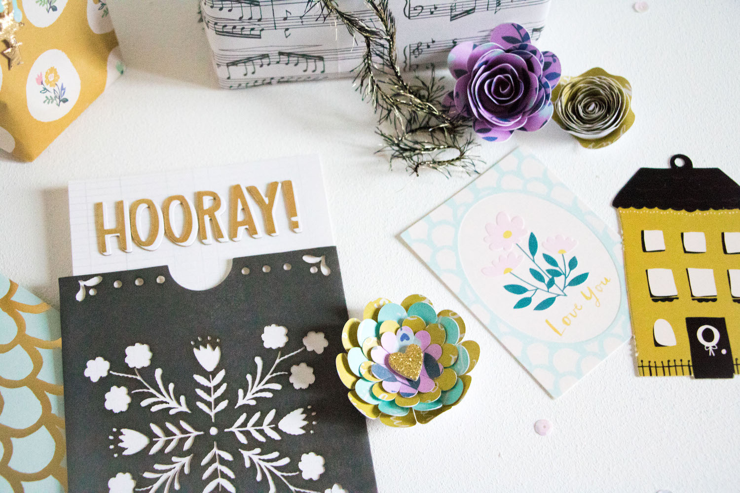 Gift Wrap with the Willow Lane collection by ScatteredConfetti. // #scrapbooking #cratepaper #maggieholmes