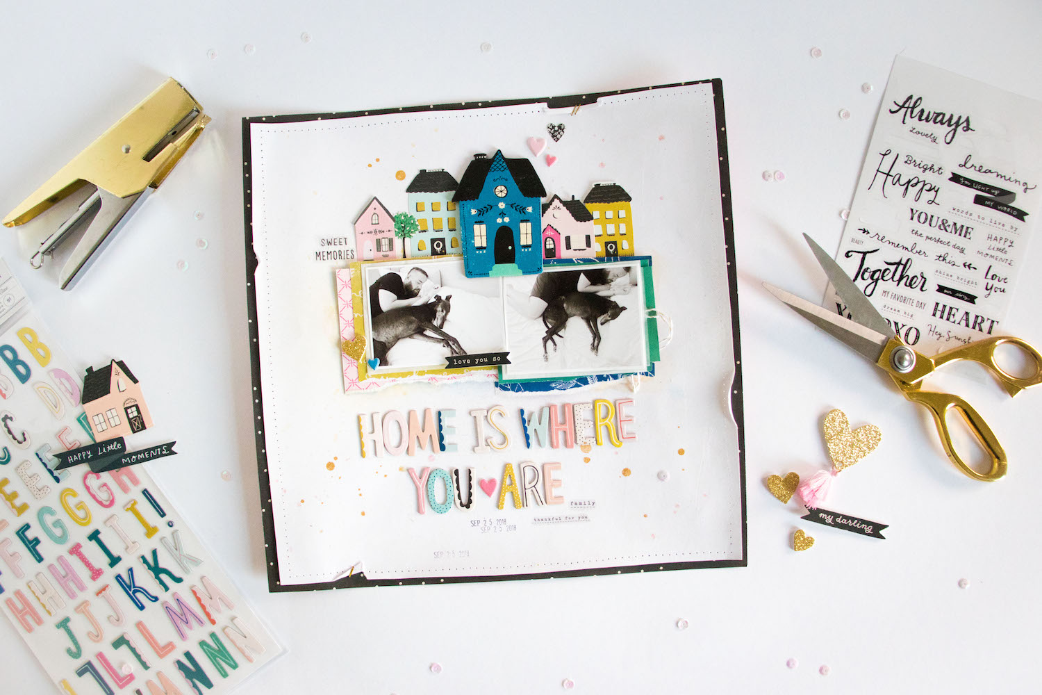 Home Is by ScatteredConfetti. // #scrapbooking #cratepaper #willowlane