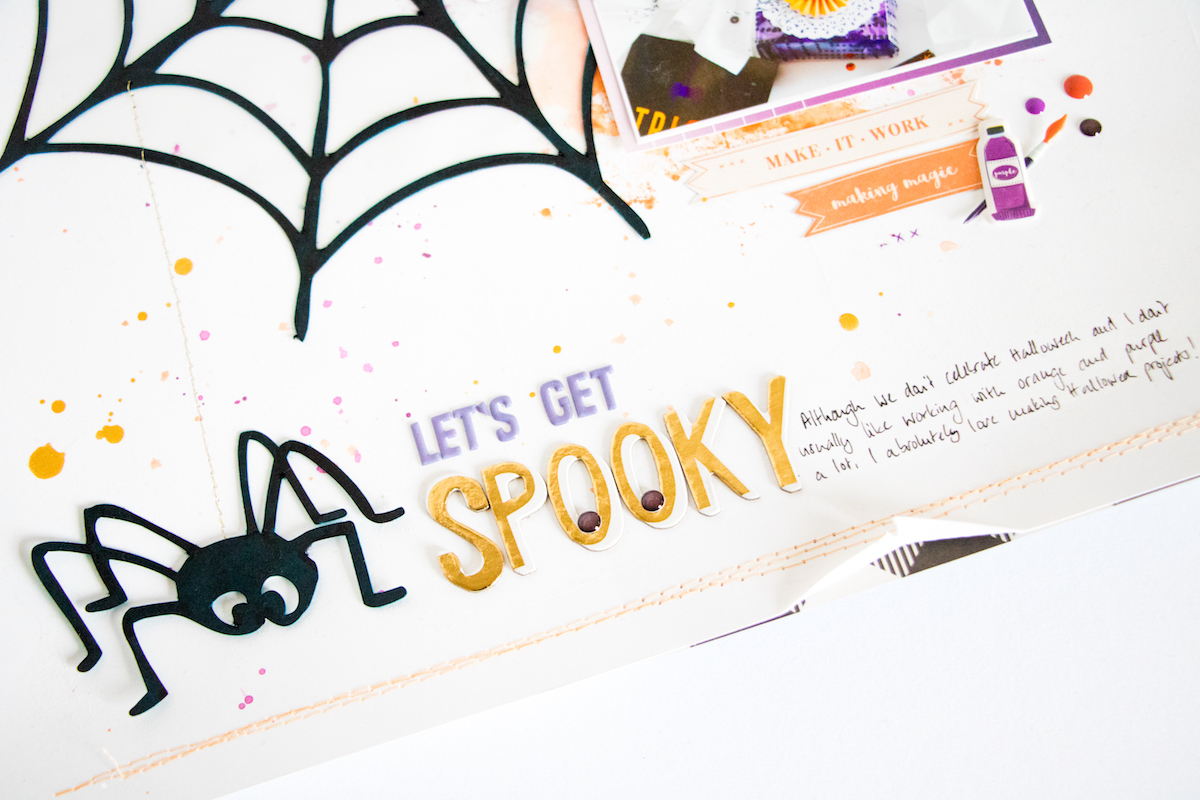 Let's Get Spooky by ScatteredConfetti. // #scrapbooking #hipkitclub #pinkpaislee #cratepaper