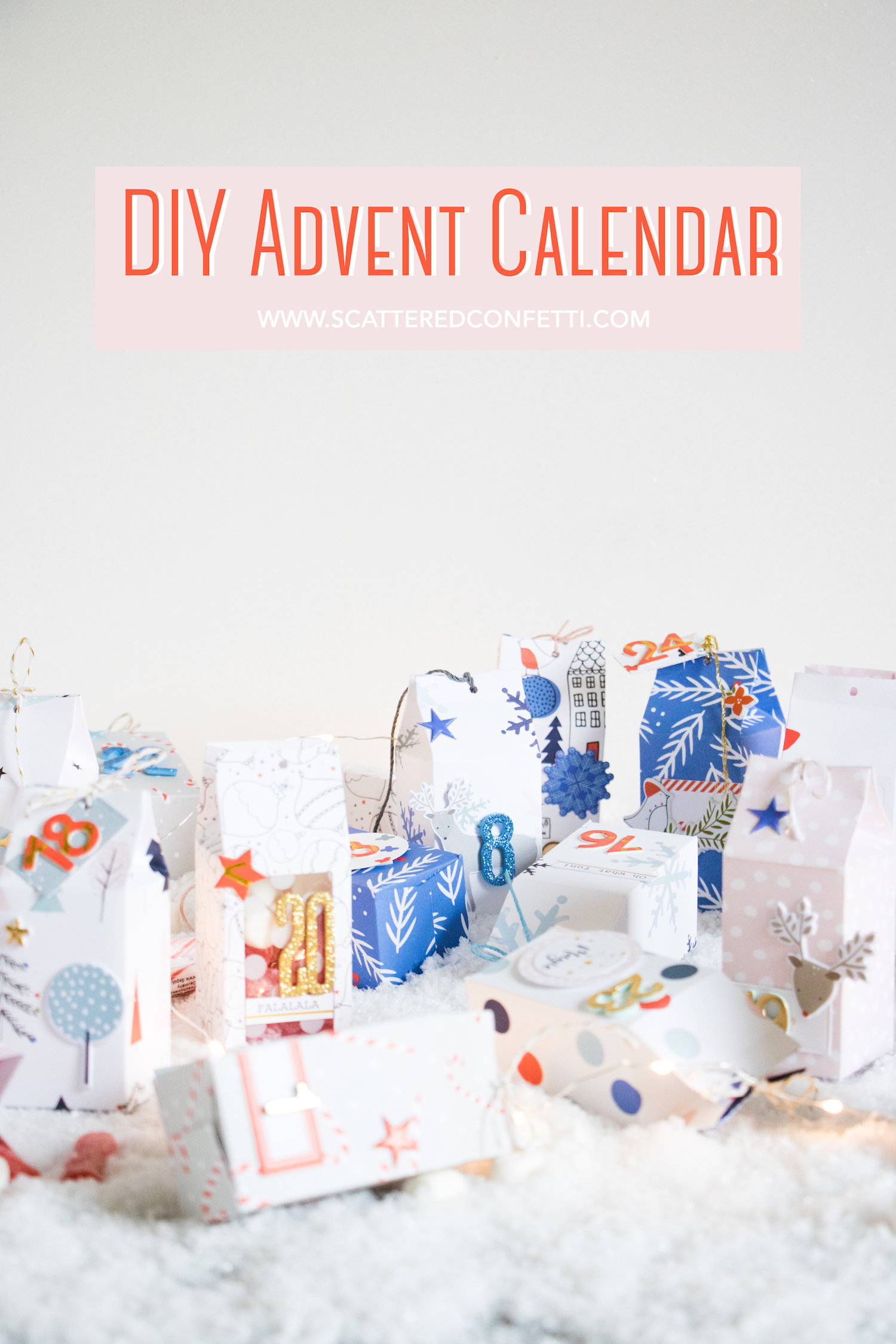 DIY Advent Calendar by ScatteredConfetti. // #scrapbooking #pinkfreshstudio #spellbinders #scrapbookcom
