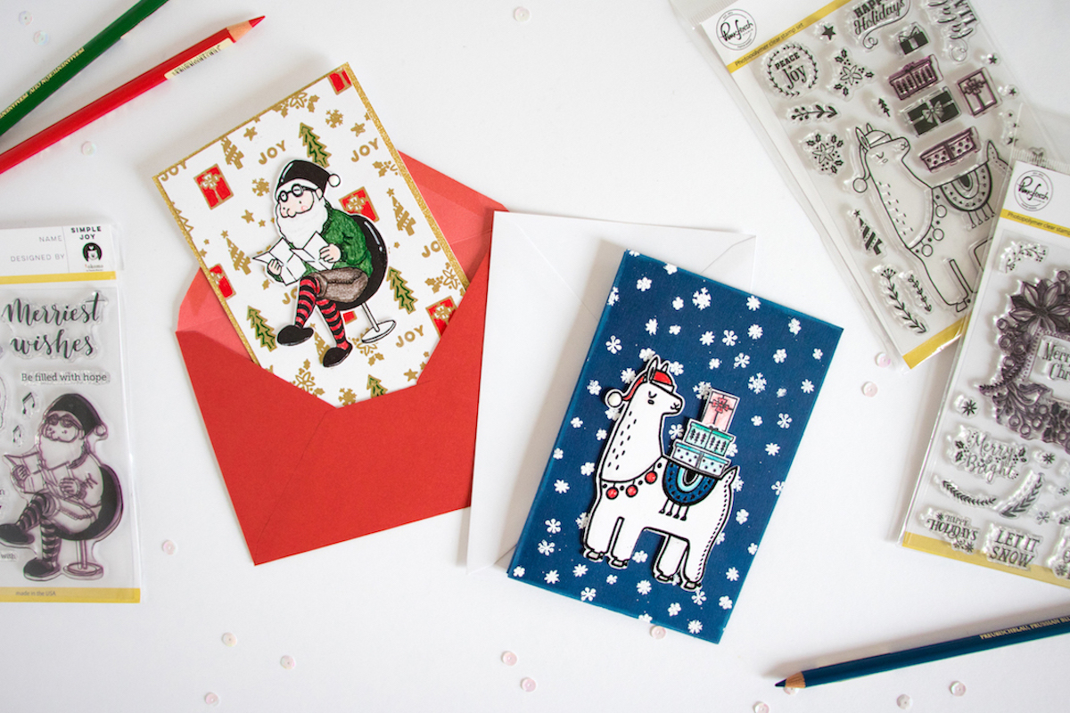Christmas Cards by ScatteredConfetti. // #pinkfreshstudio #cardmaking #stamping