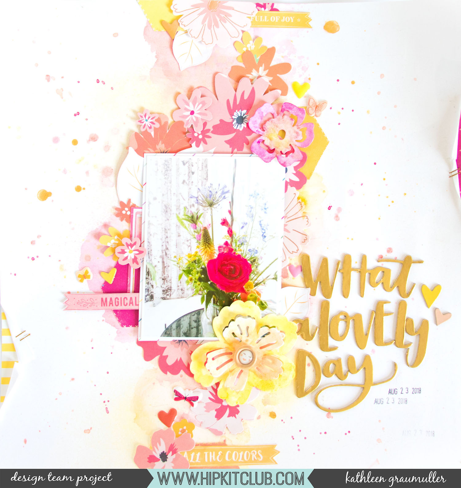 Lovely Day by ScatteredConfetti. // #scrapbooking #hipkitclub #pinkpaislee