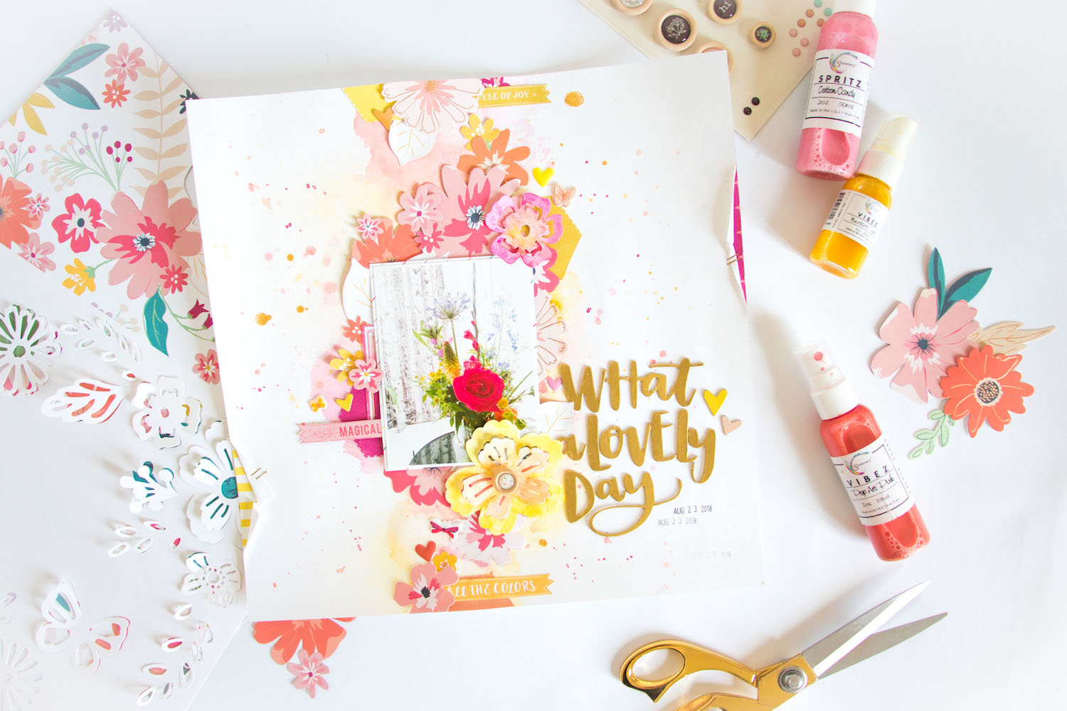 Lovely Day by ScatteredConfetti. // #scrapbooking #hipkitclub #pinkpaislee