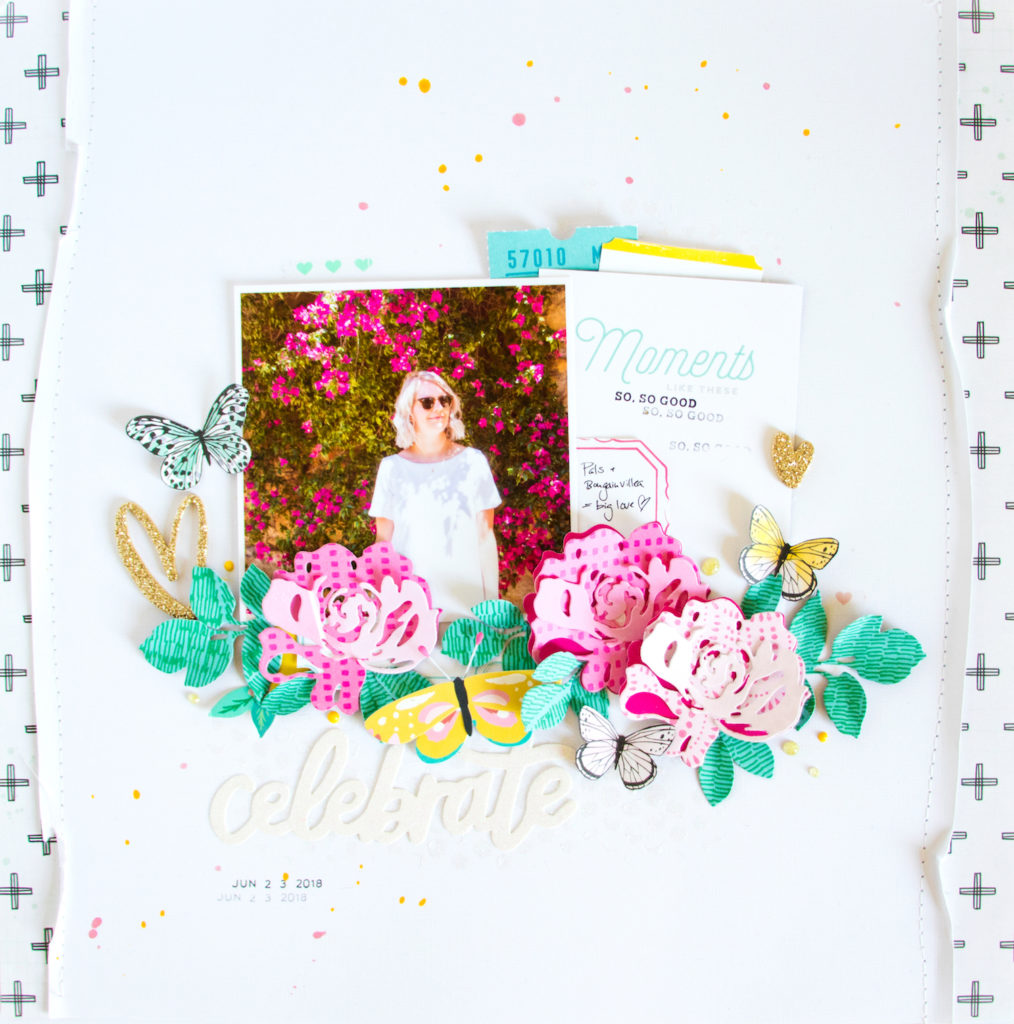 Celebrate Layout by ScatteredConfetti. // #scrapbooking #altenew #stamping