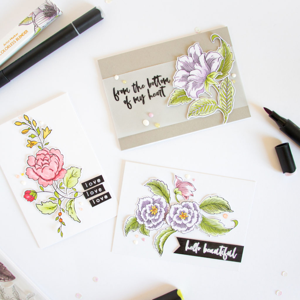 Floral Cards by ScatteredConfetti. // #scrapbooking #altenew #cardmaking #stamping