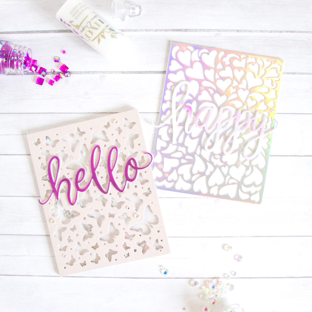 Cards by ScatteredConfetti with the new Tonic Studio Dream in Colour collection. // #scrapbooking #cardmaking #heroarts