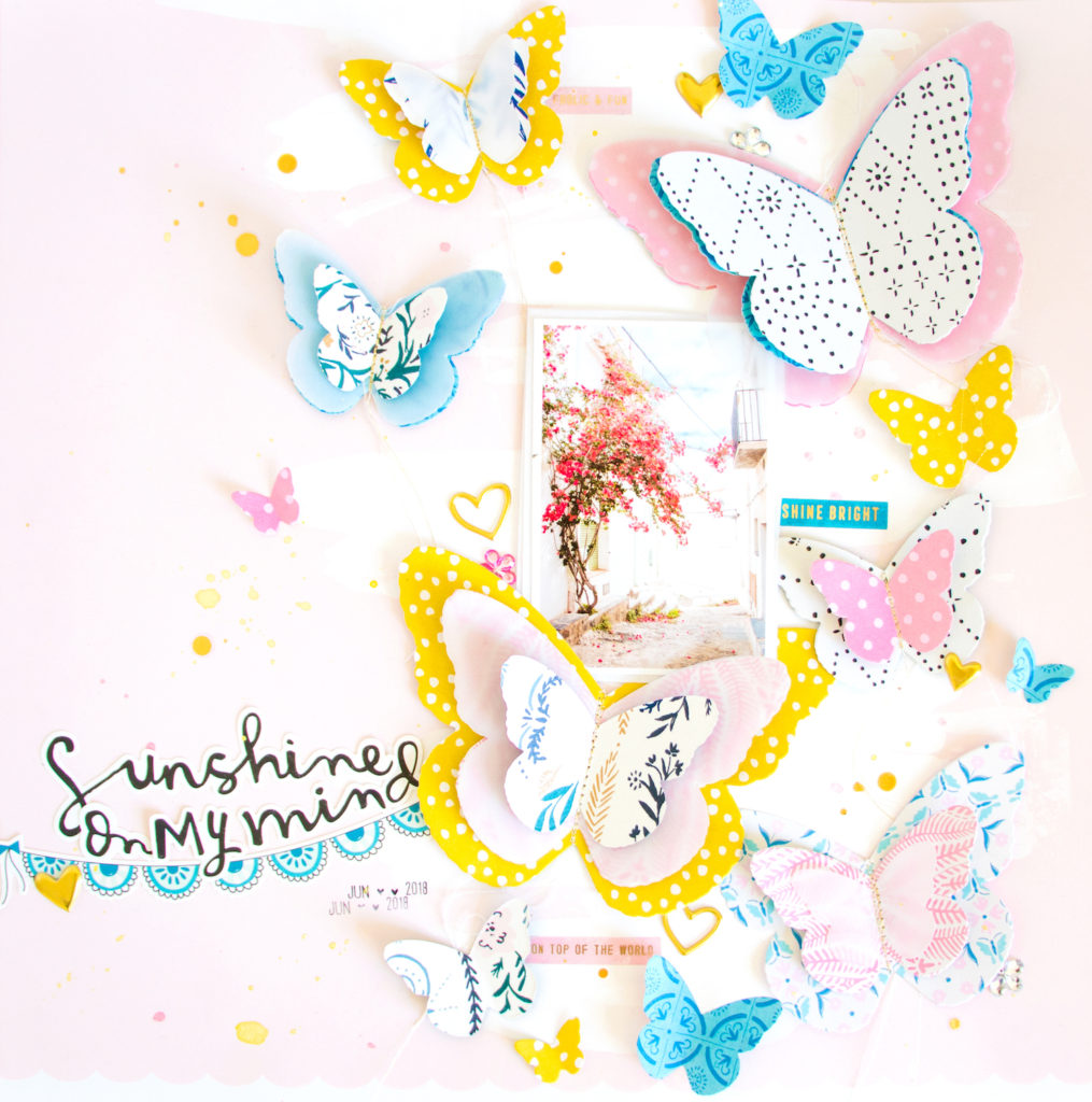 Sunshine on my Mind by ScatteredConfetti. // #scrapbooking #cratepaper #maggieholmes