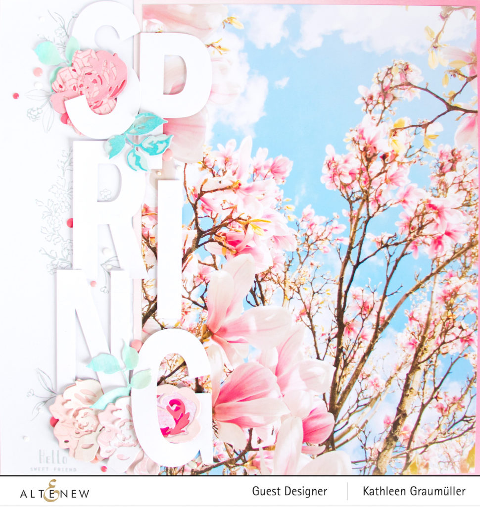 Spring by ScatteredConfetti. // #scrapbooking #altenew #stamping