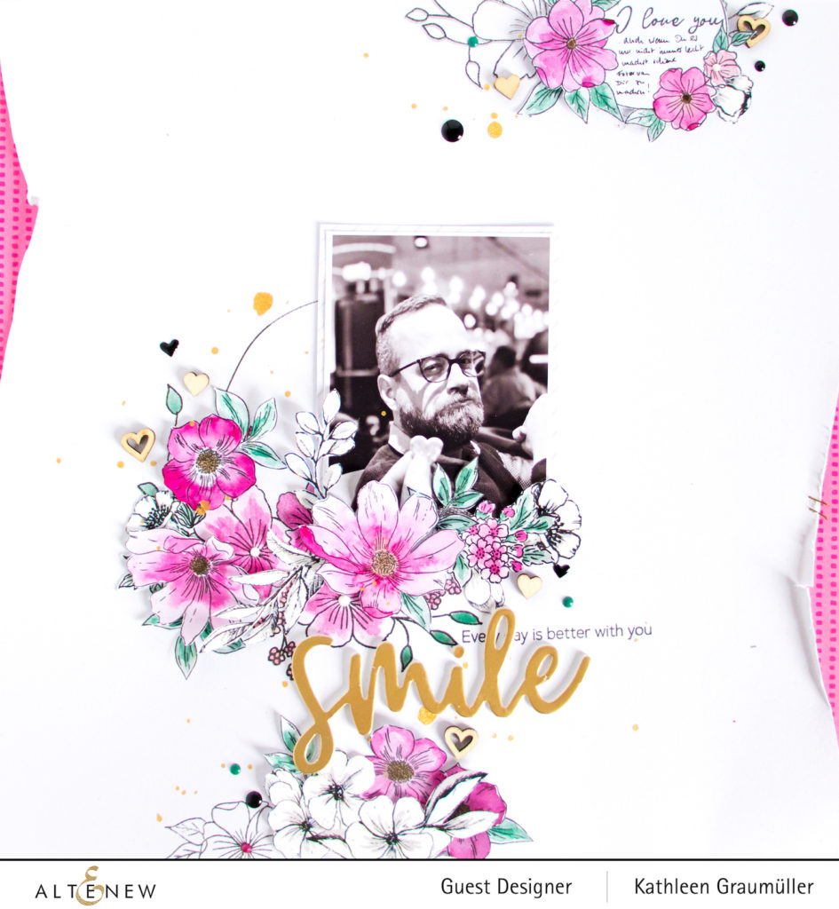 Smile by ScatteredConfetti. // #scrapbooking #altenew #stamping