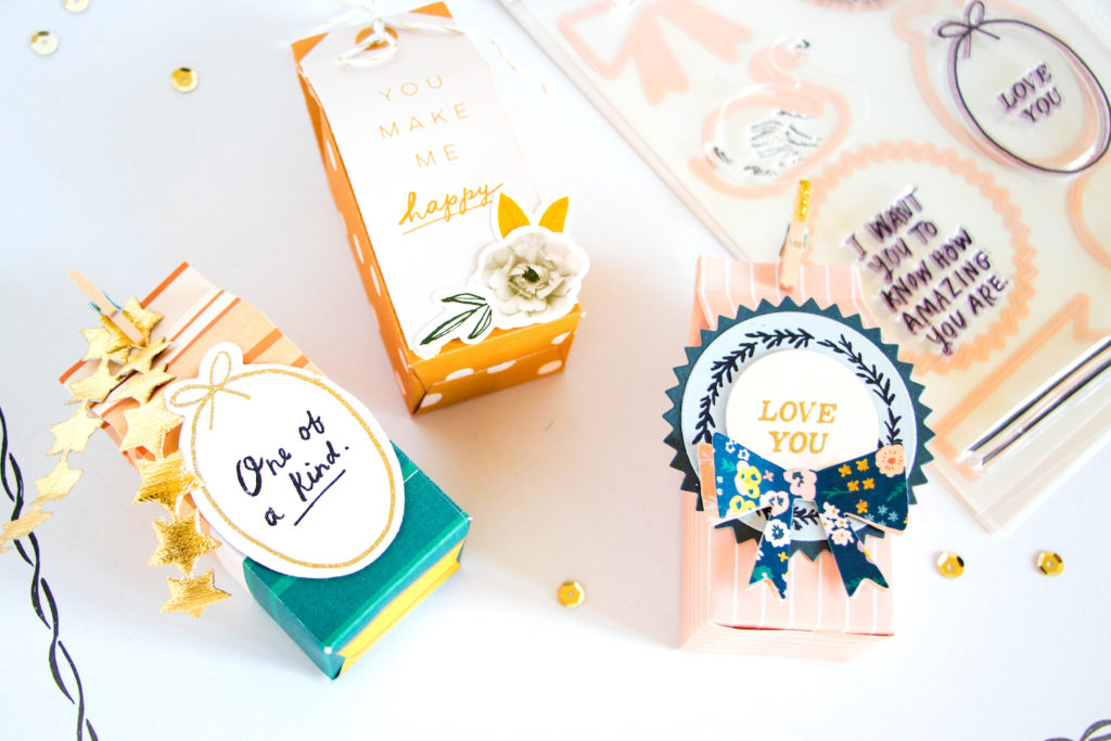Gift Boxes by ScatteredConfetti. // #scrapbooking #cratepaper #maggieholmes