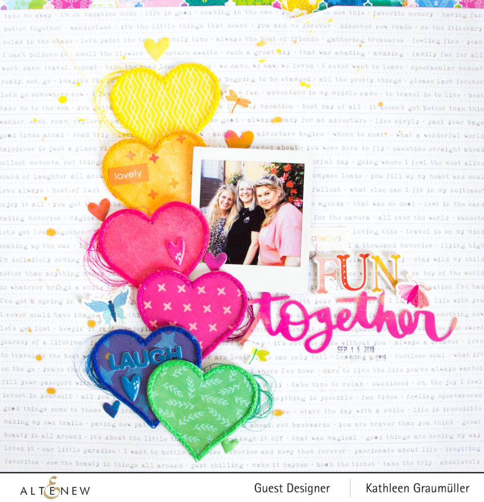 Fun Together by ScatteredConfetti. // #scrapbooking #altenew #paigeevans #pinkpaislee