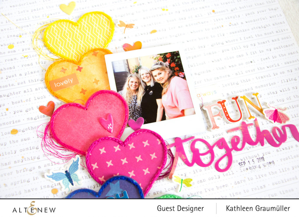 Fun Together by ScatteredConfetti. // #scrapbooking #altenew #paigeevans #pinkpaislee